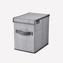 Короб для хранения с крышкой "Melange" серый 19х26х26