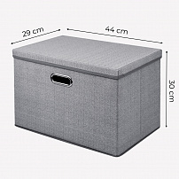 Короб для хранения с крышкой "Melange" серый 44x29x30