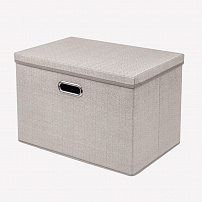 Короб для хранения с крышкой "Melange" бежевый 44x29x30
