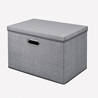 Короб для хранения с крышкой "Melange" серый 44x29x30