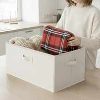 Короб для хранения на молнии "COTTON" Д60 Ш40 В30