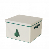 Короб для хранения с крышкой "Christmas" 34х34х23