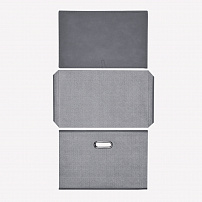Короб для хранения с крышкой "Melange" серый 44x29x30