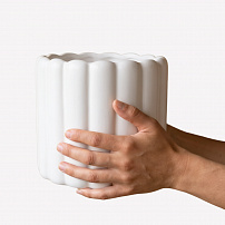 Кашпо "Cloud" белый 20×20 см