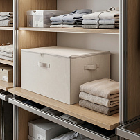 Короб для хранения на молнии "COTTON" Д60 Ш40 В30