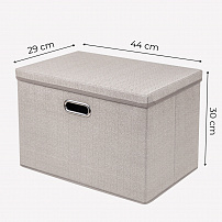 Короб для хранения с крышкой "Melange" бежевый 44x29x30